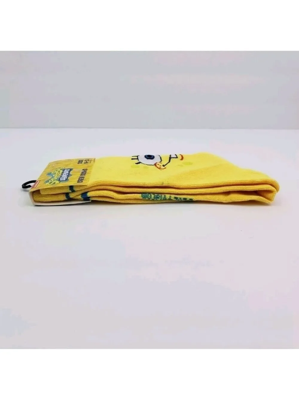 4/$25 SpongeBob SquarePants Yellow Crew Socks Nickalodeon Novelty Socks New